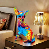Vibrant Resin Chihuahua Bordlampe