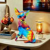 Vibrant Resin Chihuahua Bordlampe